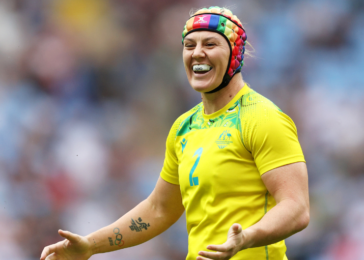 Sharni Williams OAM, rugby 7s, smiles during the Birmingham 2022 Commonwealth Games