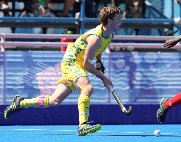 Brad Marais in action on the hockey pitch