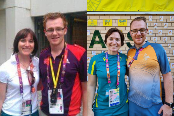 Anna Meares and Darren Young at the 2012 London Olympic Games - and the Birmingham 2022 Commonwealth Games